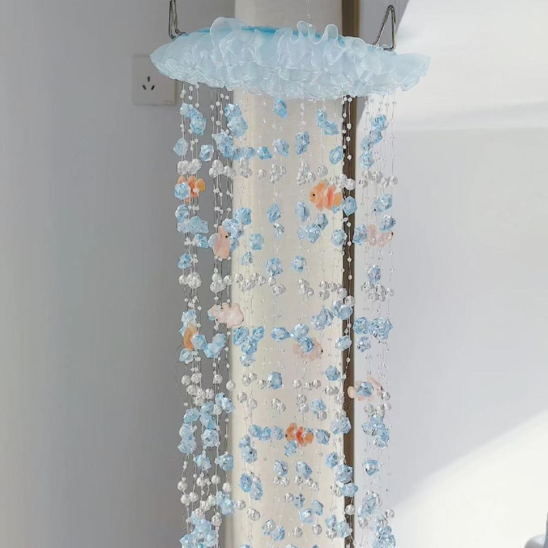 Baby Nursery Decor Girl - Air Koi Sinos de Vento Suspensos