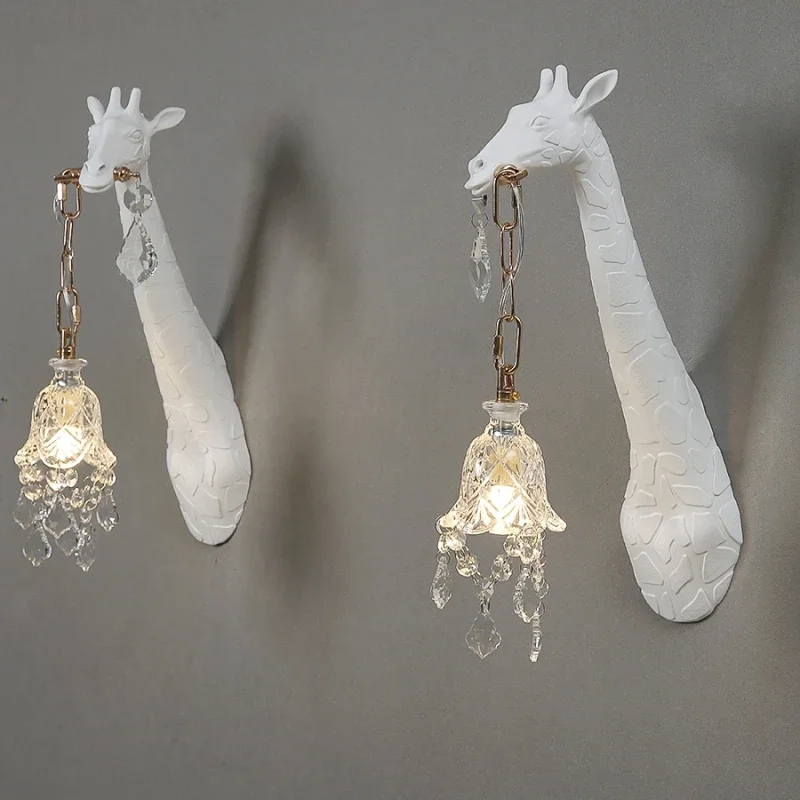 Baby Nursery Wall Lights - Nordic nova resina girafa led luz