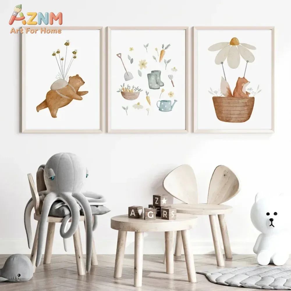 AZNM Pôster de arte em tela co - Baby Nursery Frames avaliação e preço