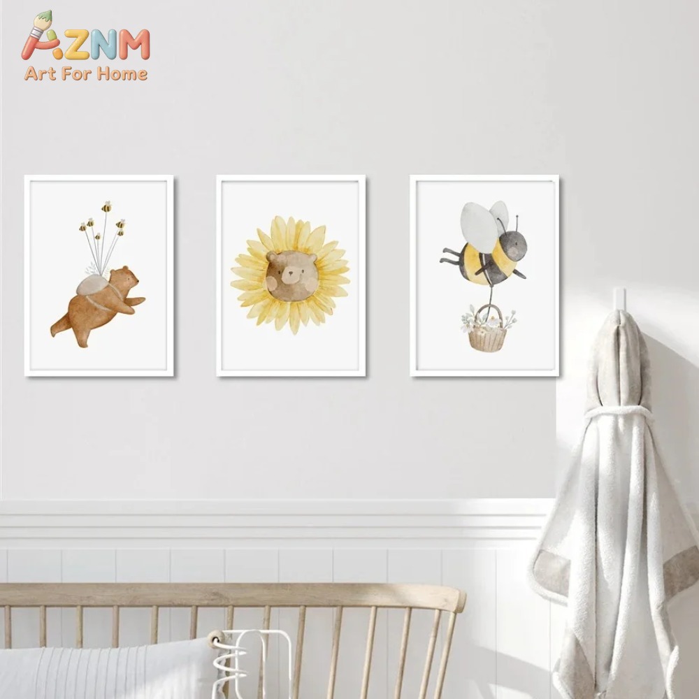 AZNM Pôster de arte em tela co - Baby Nursery Frames avaliação e preço