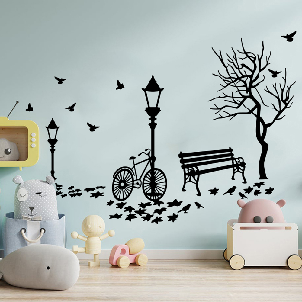 Moderno outono paisagem bicicl - Baby Nursery Wall Lights avaliação e preço