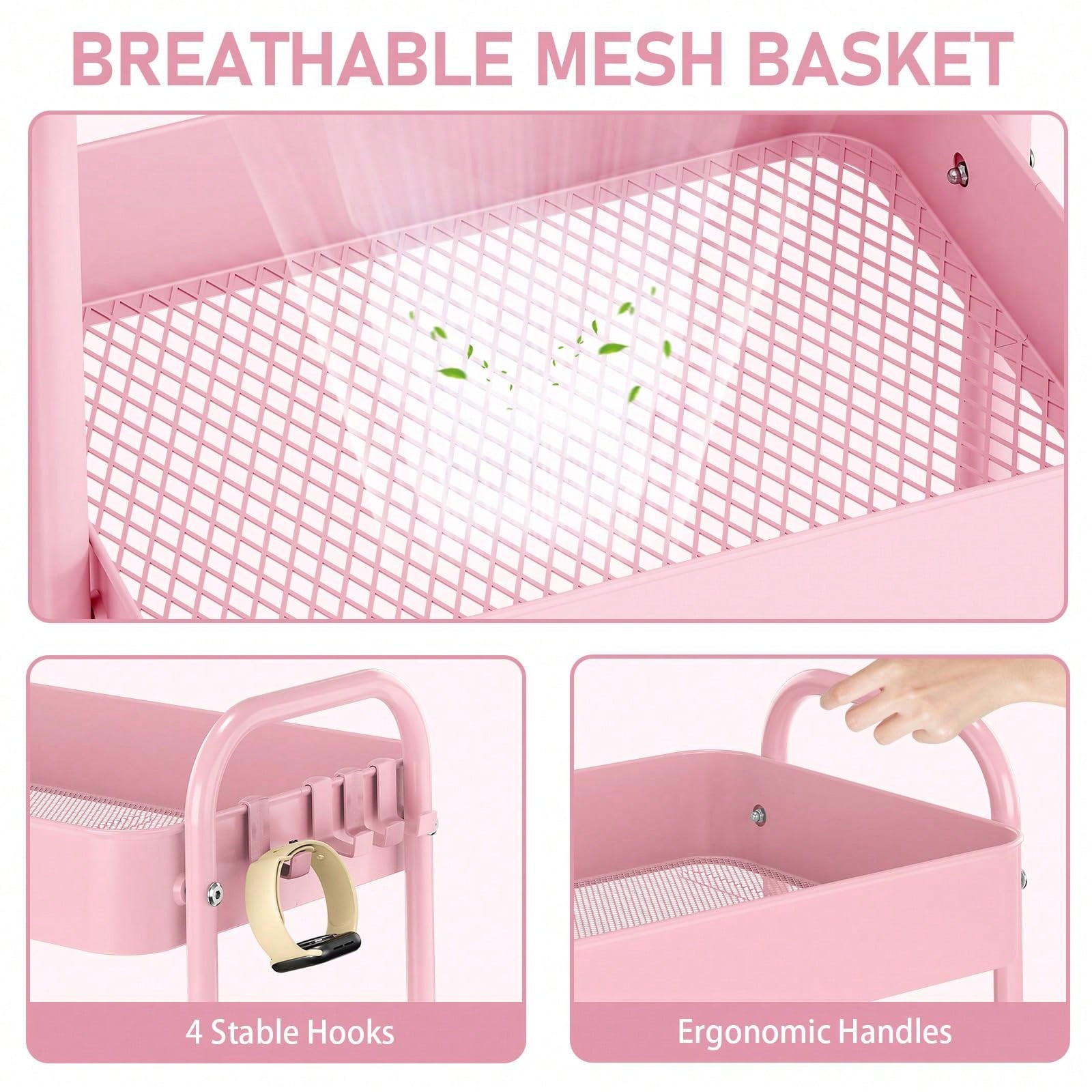 Carrinho de Metal de 3 Níveis  - Baby Nursery Trolley avaliação e preço