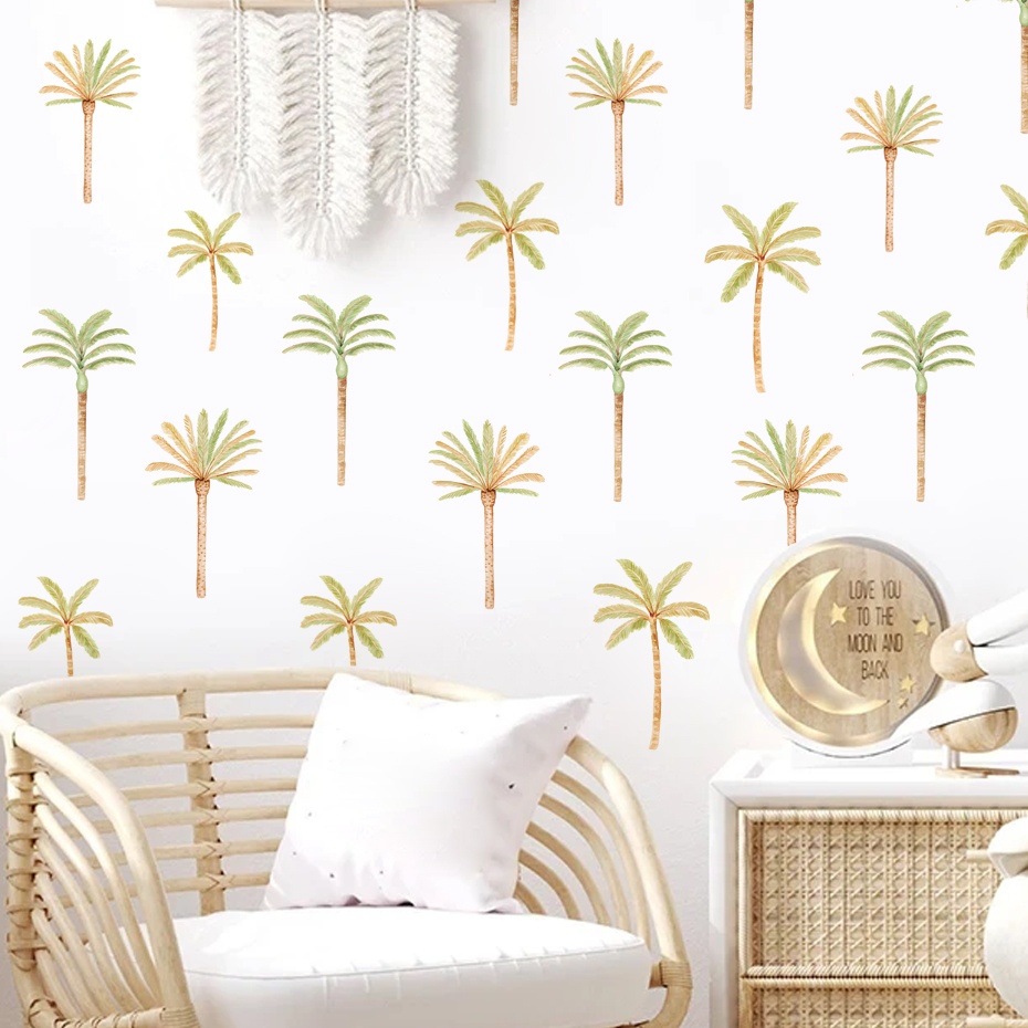 Boho coqueiro palmeira adesivo - Baby Girl Nursery Quotes avaliação e preço
