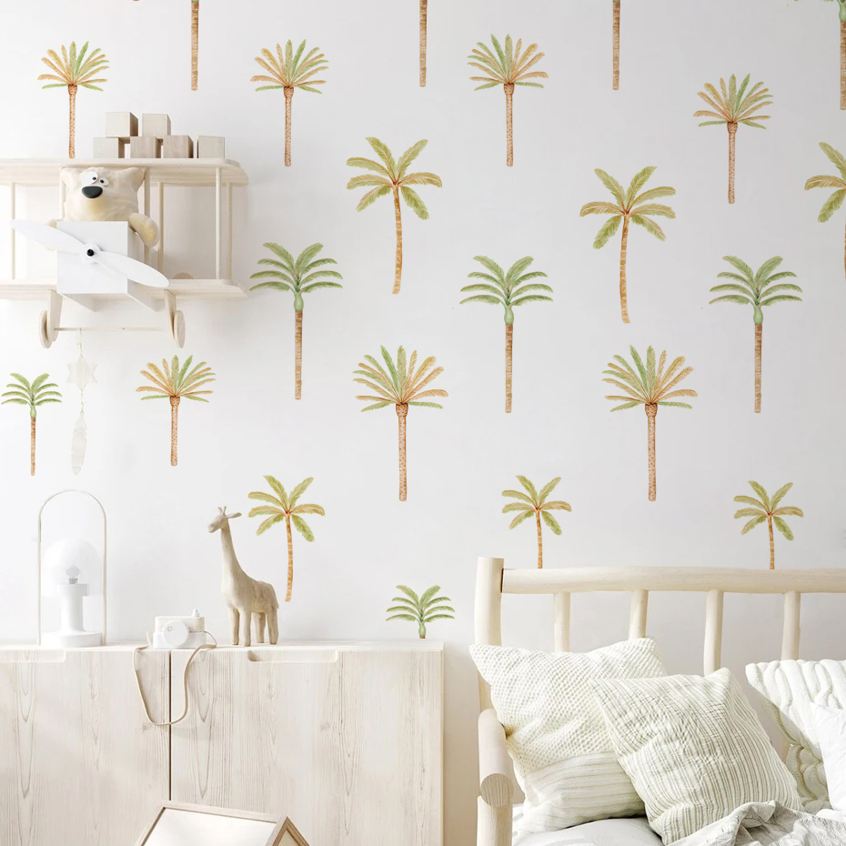 Boho coqueiro palmeira adesivo - Baby Girl Nursery Quotes avaliação e preço