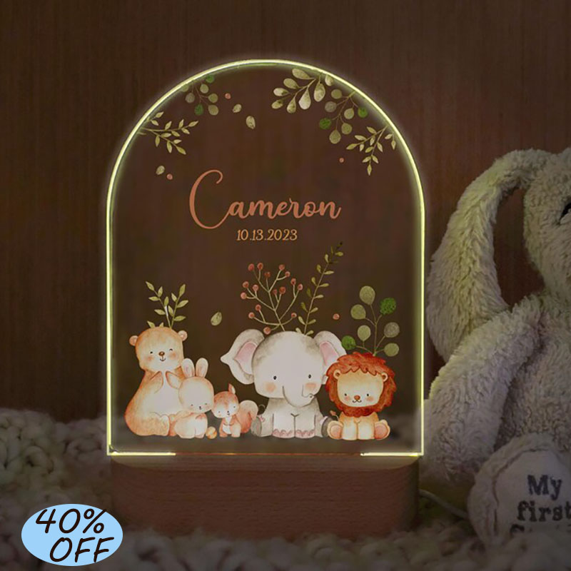 Nome personalizado luz da noit - Baby Nursery Boy avaliação e preço