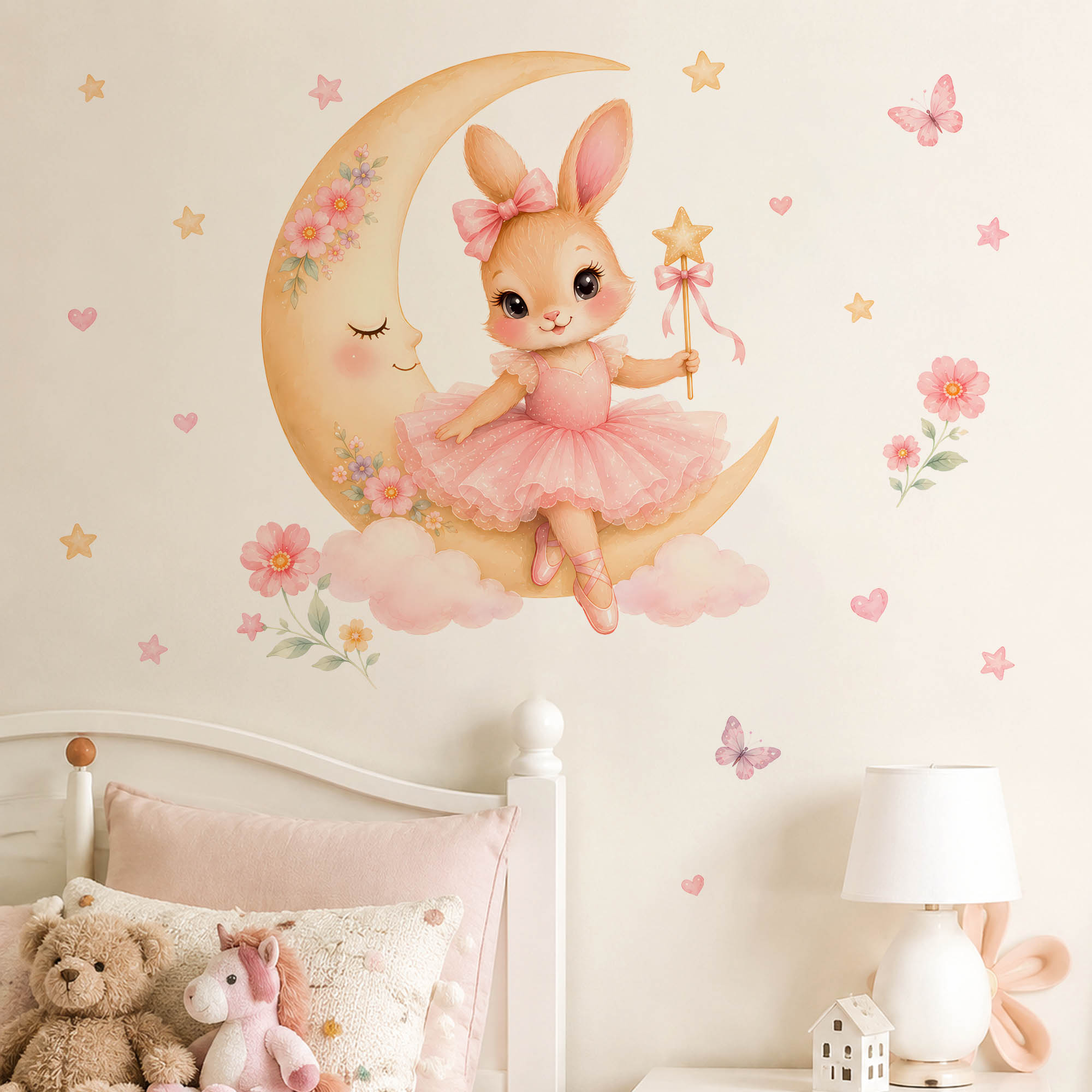 Adesivos de Parede de Coelha B - Baby Girl Nursery Quotes avaliação e preço