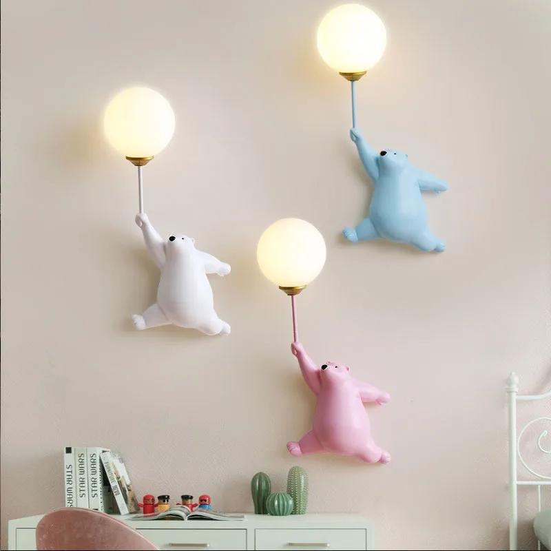 Urso polar dos desenhos animad - Baby Nursery Wall Lights avaliação e preço