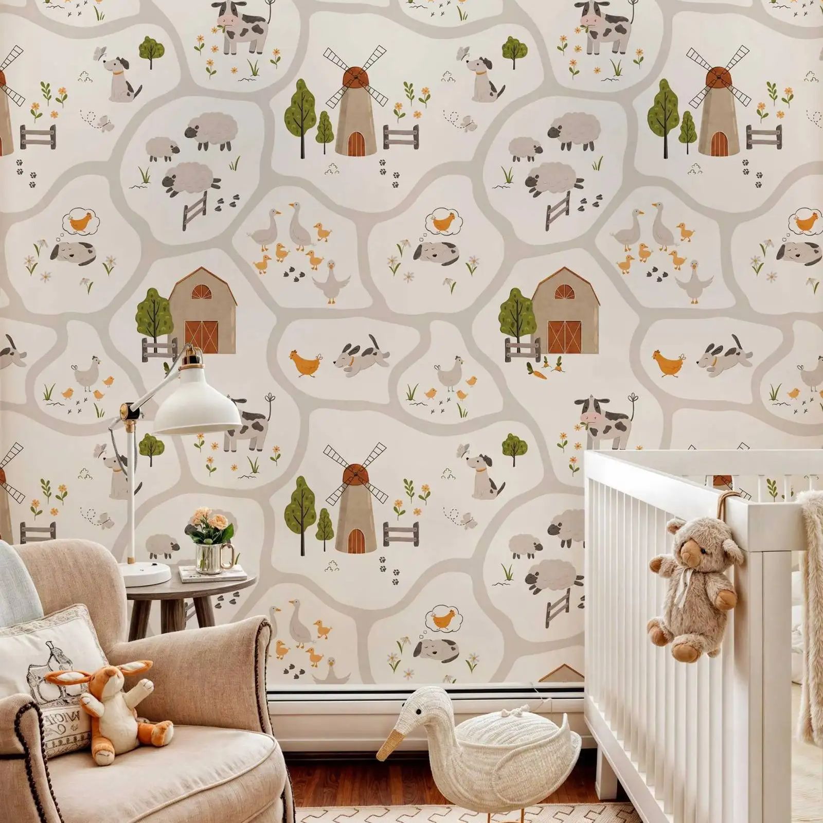 Papel de parede infantil de an - Baby Nursery Peel And Stick Wallpaper avaliação e preço
