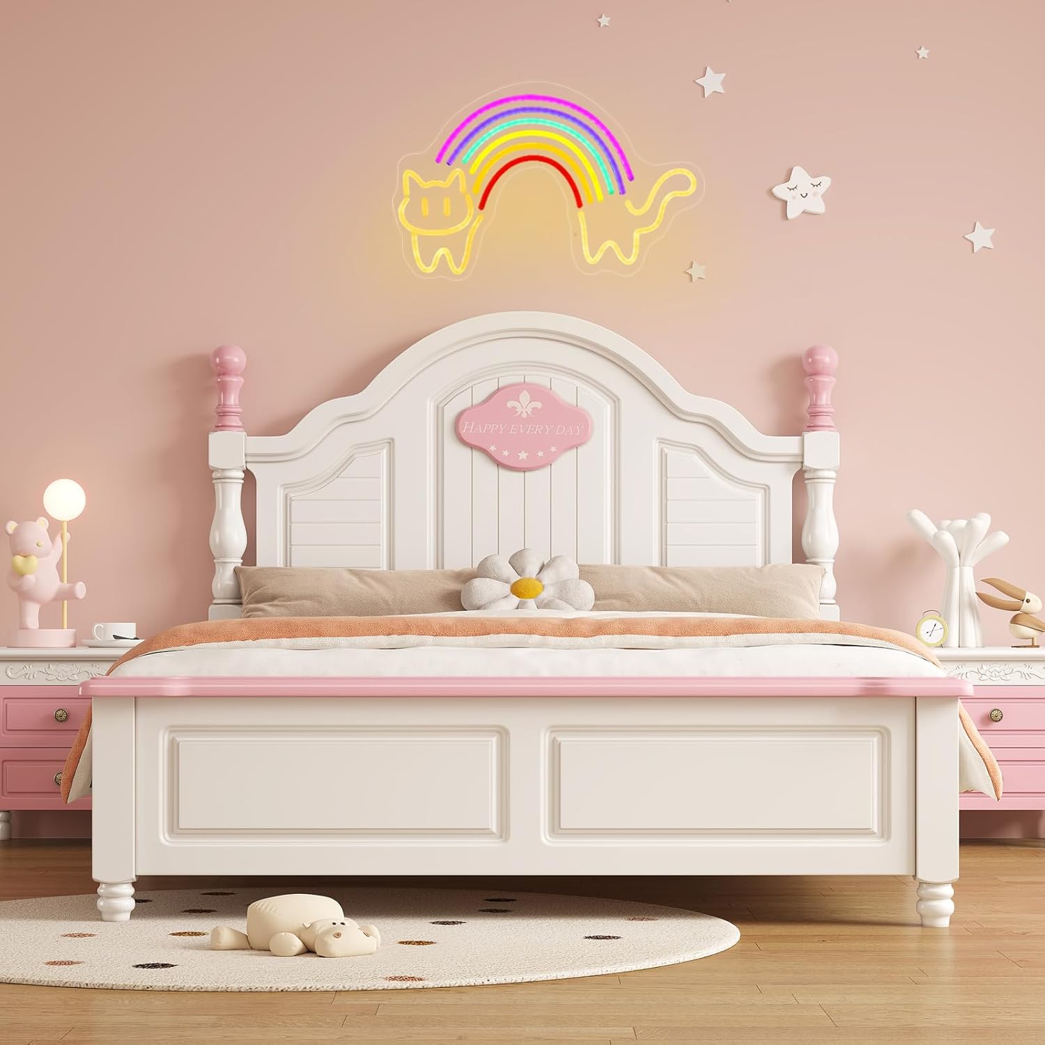 Arco-íris gato sinal de néon g - Baby Nursery Wall Lights avaliação e preço