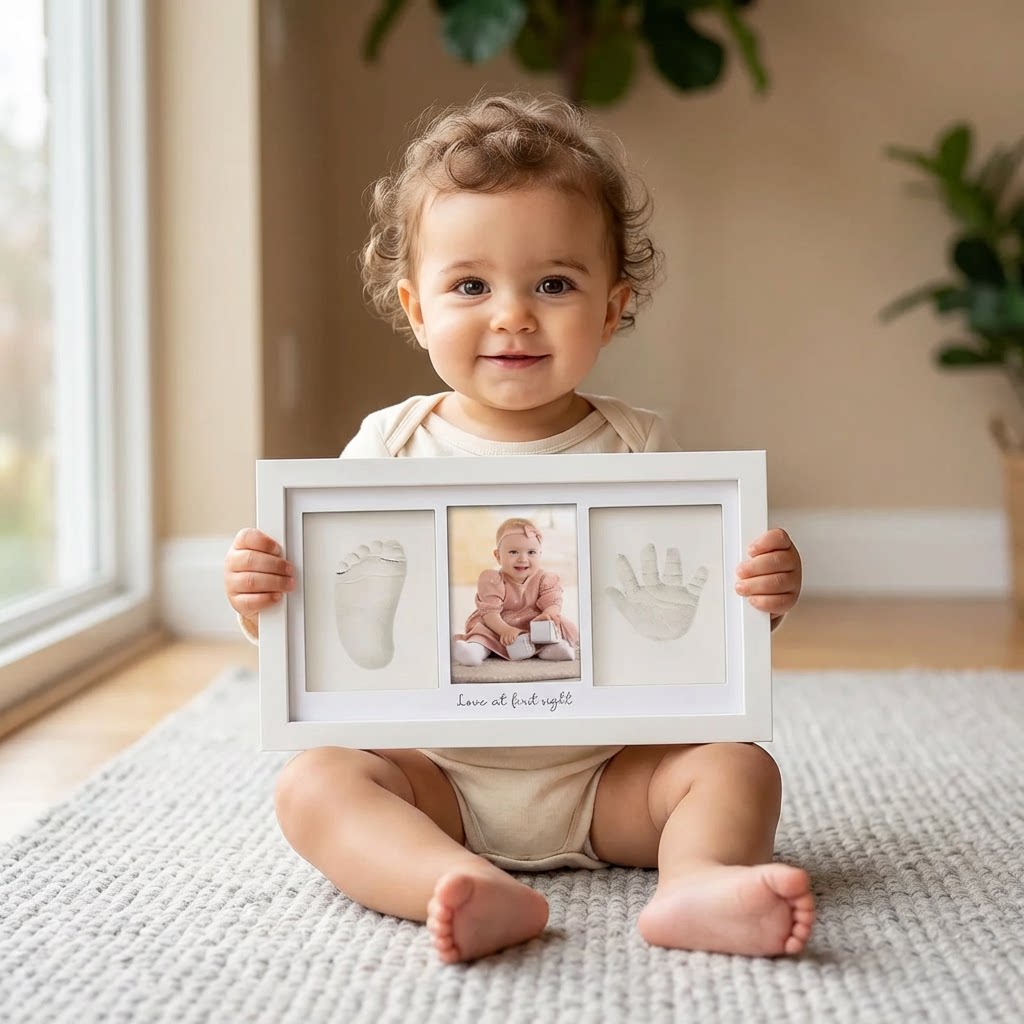 Kit de argila com pegada de mã - Baby Nursery Frames avaliação e preço