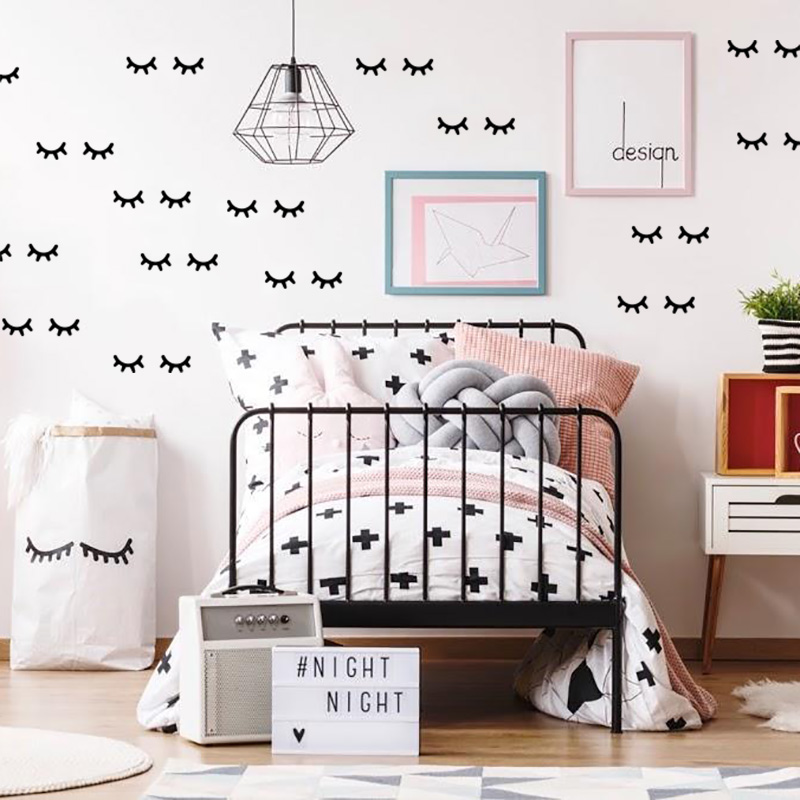 Adesivos de parede de cílios p - Baby Girl Nursery Quotes avaliação e preço