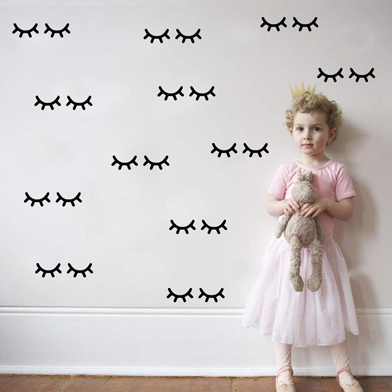 Adesivos de parede de cílios p - Baby Girl Nursery Quotes avaliação e preço