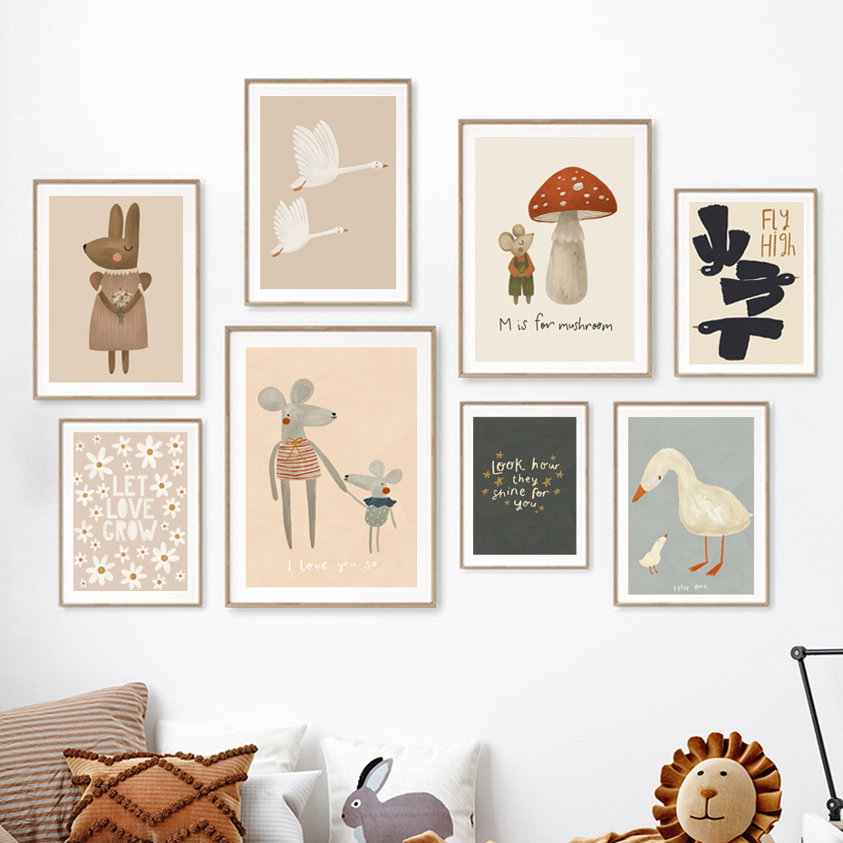 Boho dos desenhos animados coe - Baby Nursery Frames avaliação e preço