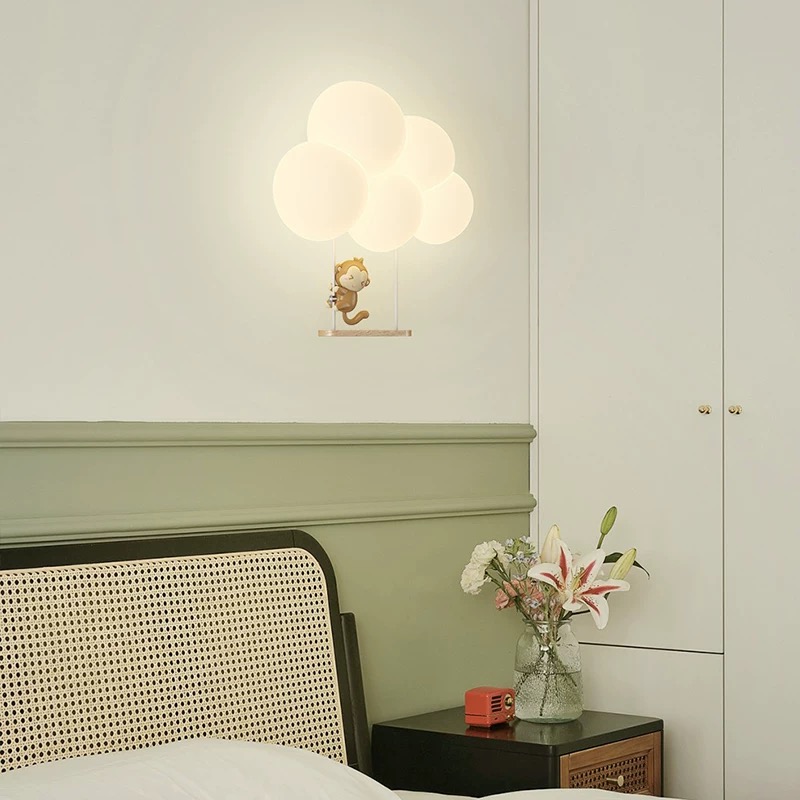 Estilo creme dos desenhos anim - Baby Nursery Wall Lights avaliação e preço
