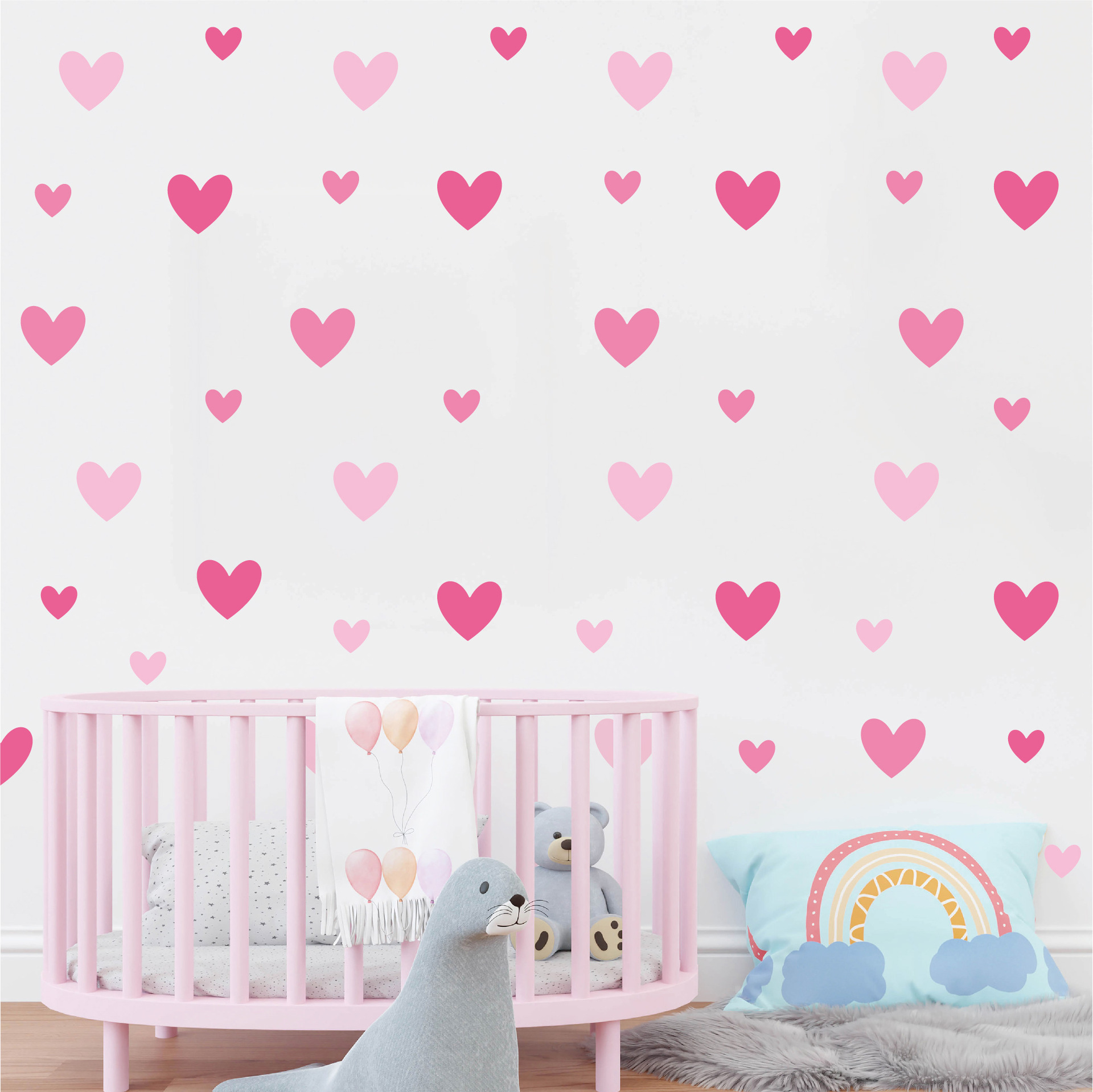 Adesivo de parede 3d coração r - Baby Girl Nursery Quotes avaliação e preço